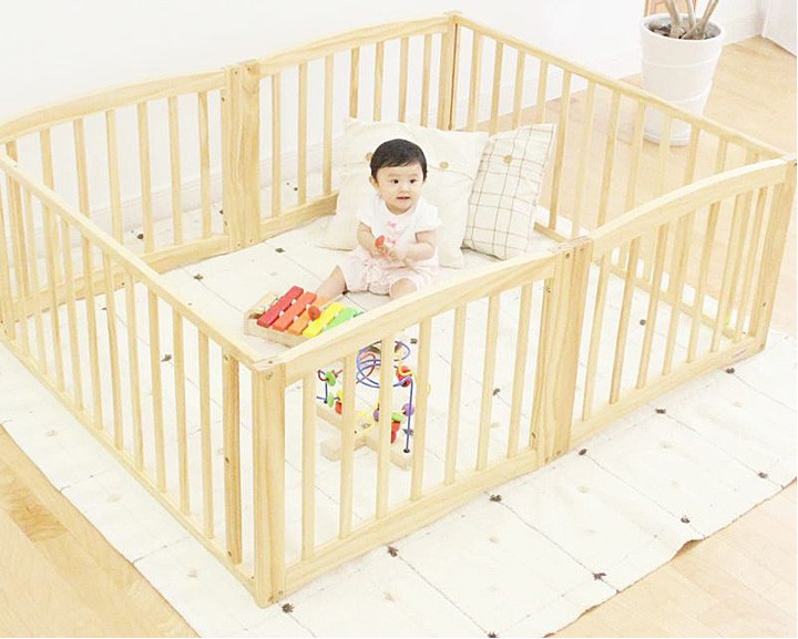 ベビーベッド LU プレイペン ベッド playpen yamatoya : 大川家具 MOKU