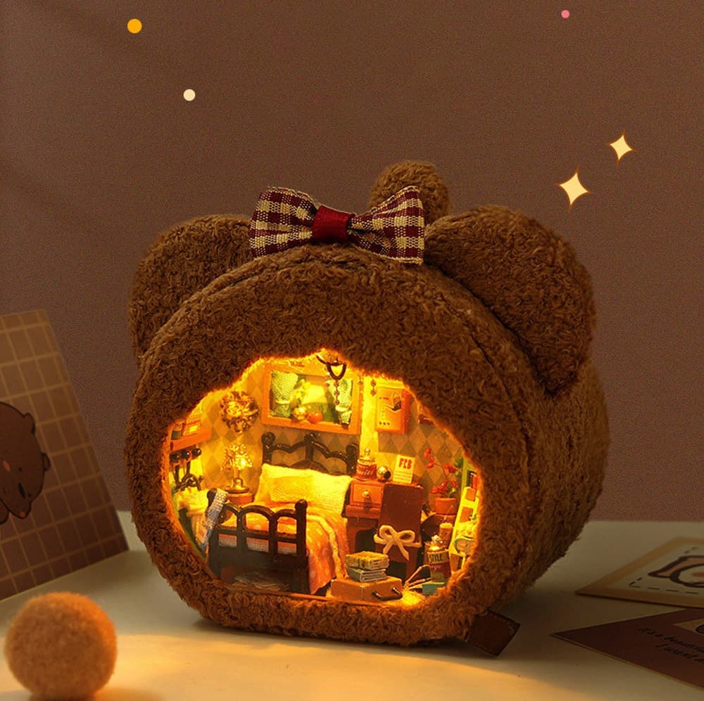 ドールハウス ミニチュア 手作りキット セット 英語説明書 ふわふわ