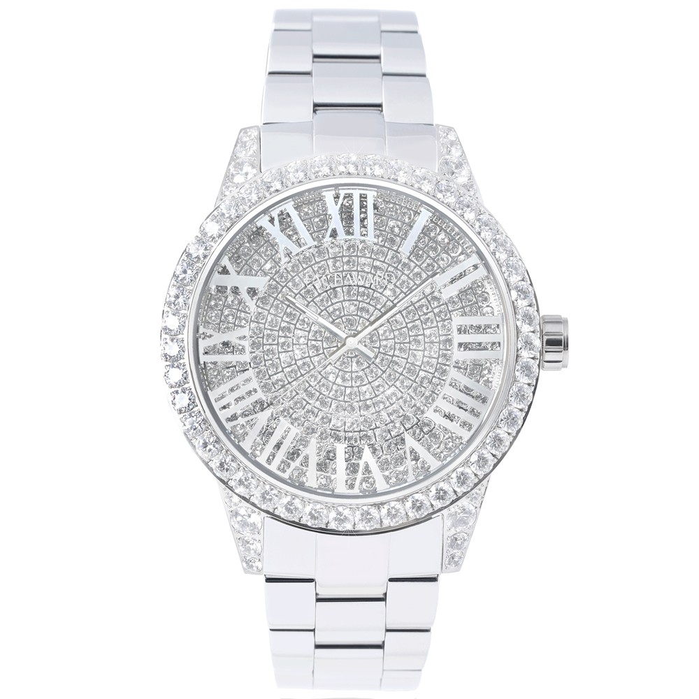 腕時計 ジルコニア ビックフェイス スワロフスキー メンズ レディース