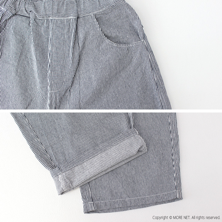 NARU（ナル） NARU 10s先染めヒッコリーノッポパンツ 643860/654810BE