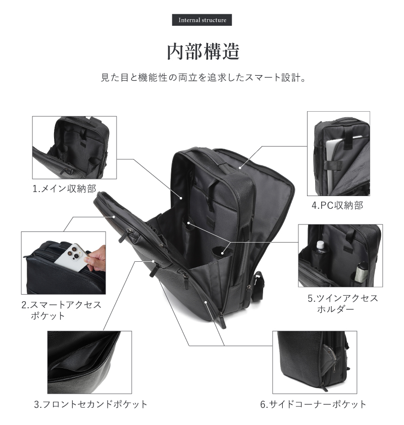 ビジネスリュック 本革 メンズ ビジネスバッグ 撥水 自立する レザー