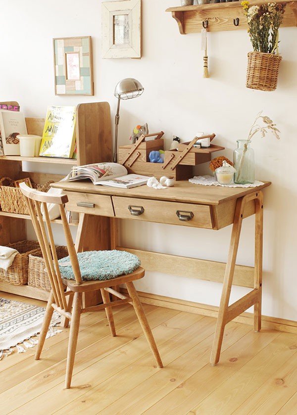 関家具 デスク 机 パソコンデスク キッズデスク 幅90cm 木製 収納付き