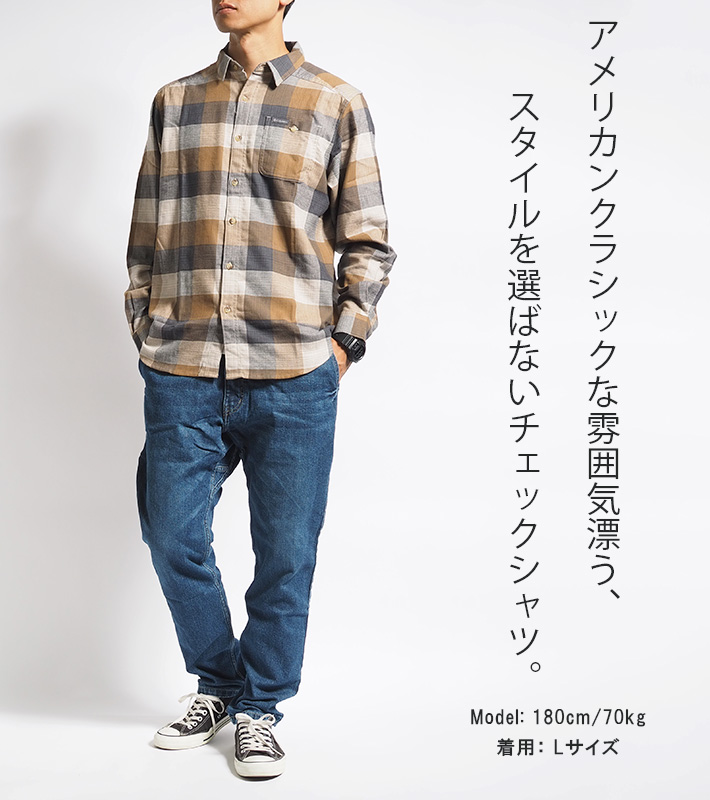 Columbia（コロンビア） 長袖シャツ チェック柄 胸ポケット (AE1523