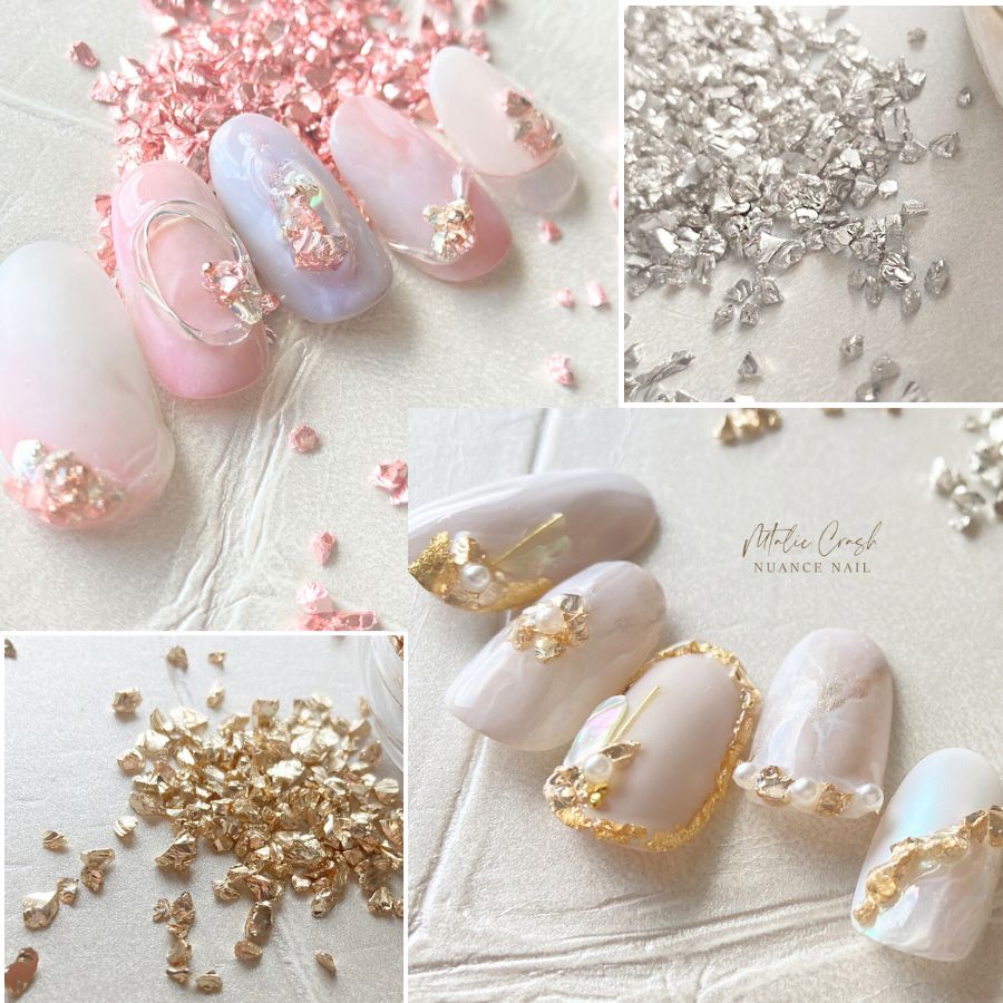 クラッシュパーツ 4色 ネイルパーツ ジェルネイル クラッシュナゲット