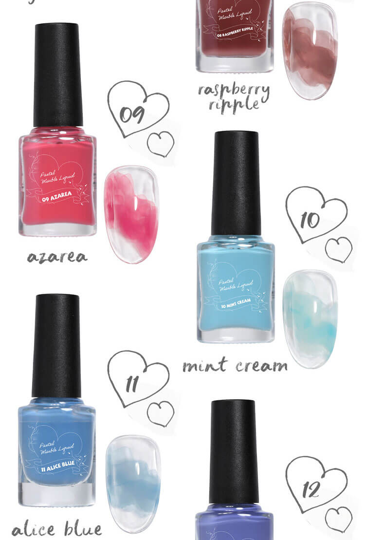 韓国で大流行中 マットなリキッド マーブルリキッド 乳白色 色を重ねる