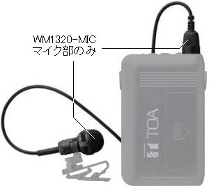TOA製 WM−1320用 ピンマイク部分保守パーツ 3．5φ2P