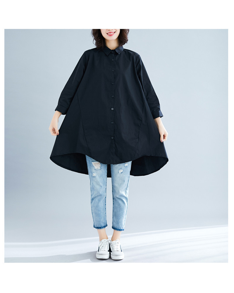 シャツ ロングシャツ チュニック レディース ホワイトシャツ 白