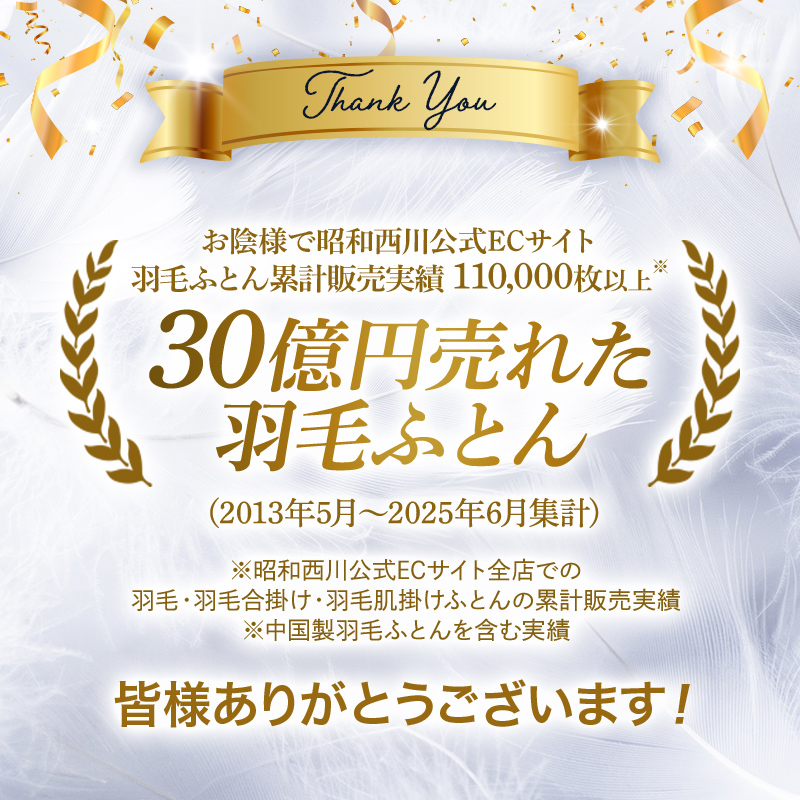 西川（nishikawa） 羽毛肌掛け布団 ダブル 日本製 羽毛布団 ドイツ