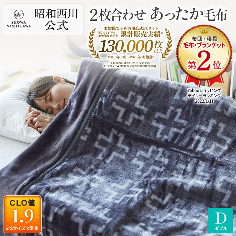西川（nishikawa） 毛布 暖かい シングル 2枚セット 軽量 薄手 春