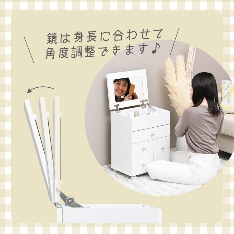 moca company BELLEB ドレッサー コンパクト コスメワゴン キャスター