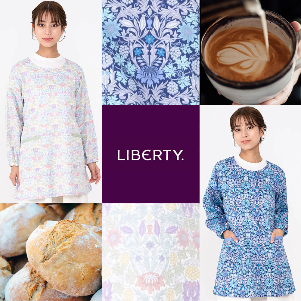 LIBERTY.（リバティ） LIBERTY エプロン レディース 割烹着 スモック