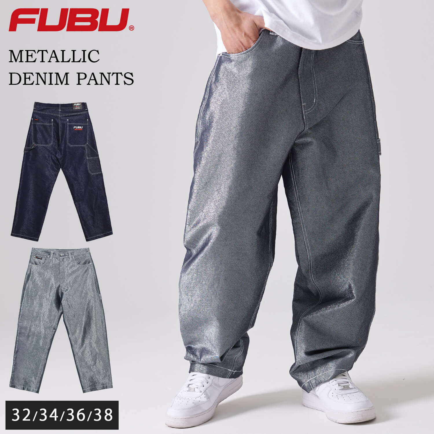 FUBU（フブ） デニムパンツ メンズ ロングパンツ ワイドパンツ