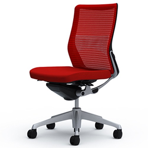 コーラル オカムラ 椅子 ミドルバック メッシュタイプ 肘なし オフィス