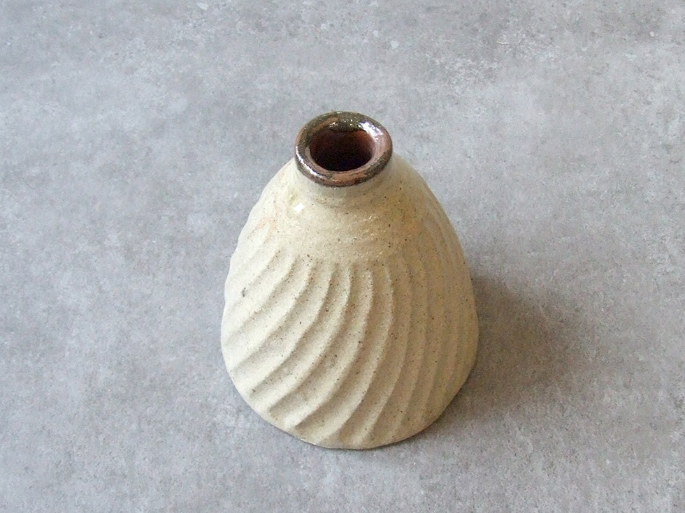 やちむん 民藝 読谷山焼 北窯 宮城正享 三角花器大 花瓶 フラワー