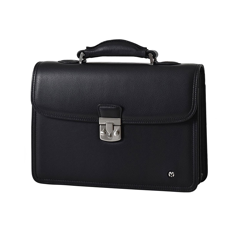 mila schon（ミラショーン） レザー カブセ ビジネスバッグ B5対応