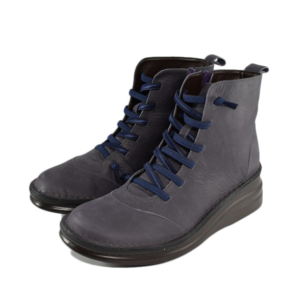 インコルジェ ブーツ レディース 本革 幅広 3E レースアップ 日本製