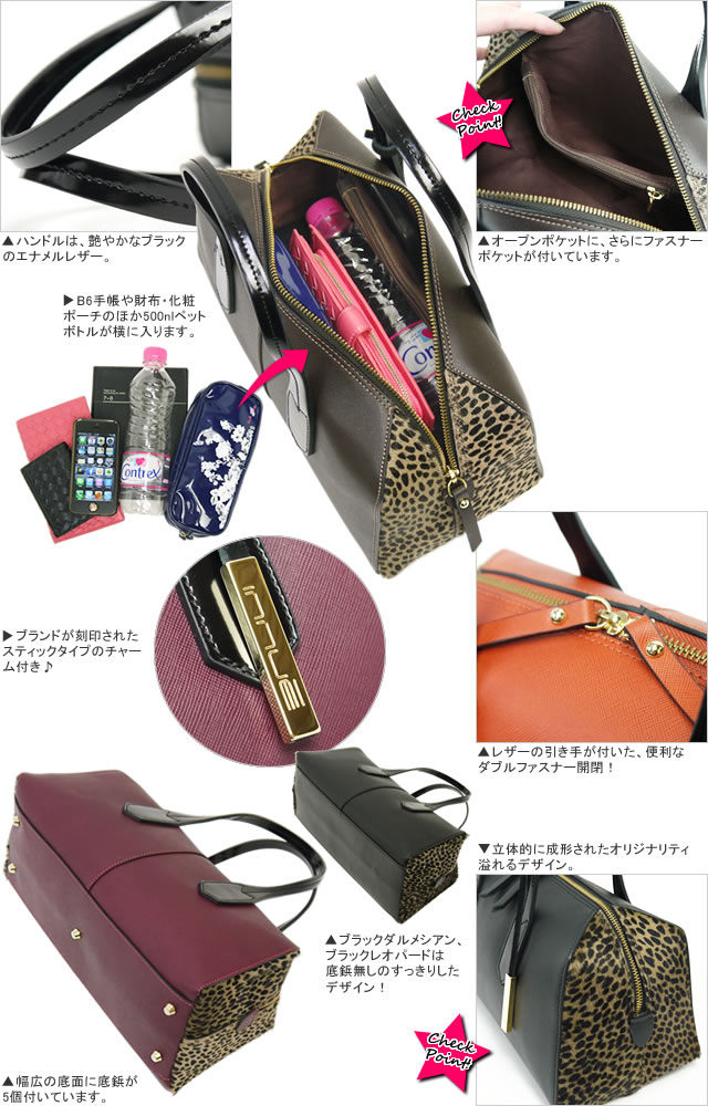 INNUE（イヌエ） ミニバッグ ハンドバッグ ブラック 黒 レディース