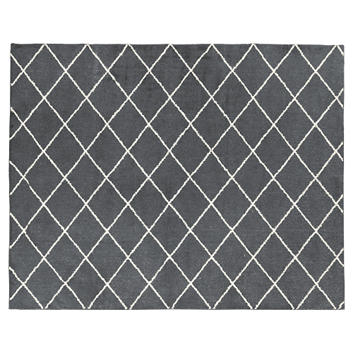 ぼん家具 シャギーラグマット 約 190×240cm ダイヤ柄 ベニワレン 洗濯