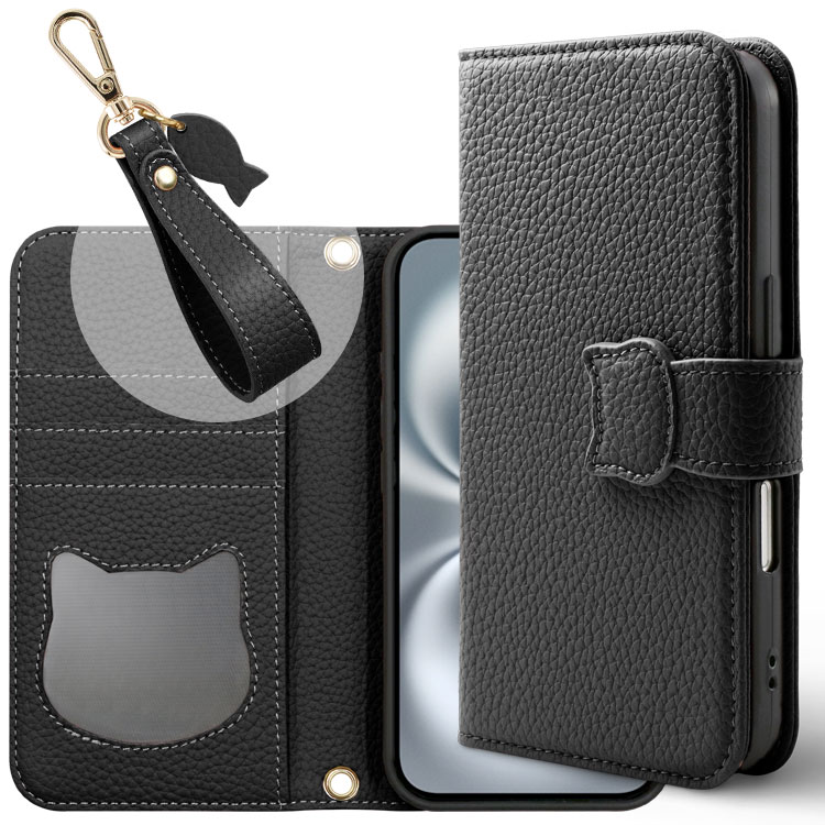 ZENIX DESIGN TECH 猫耳 iPhone17 ケース 手帳型 iPhone Air ケース