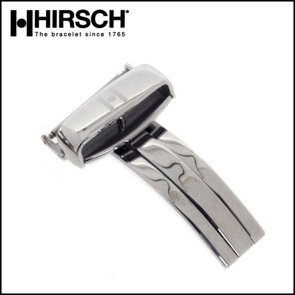 腕時計 用 HIRSCH シングル Dバックル シルバー 16/18/20/22mm 時計