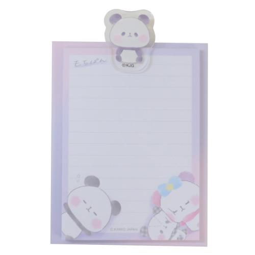 もちもちぱんだ クリップ付きバインダーメモ メモ帳 かわいい