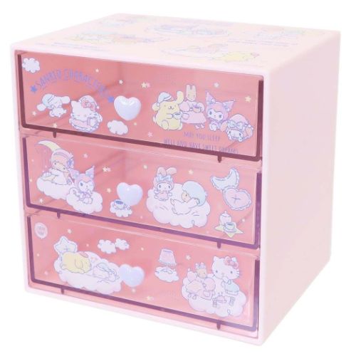 3段チェスト サンリオキャラクターズ 卓上収納 サンリオ ケイ