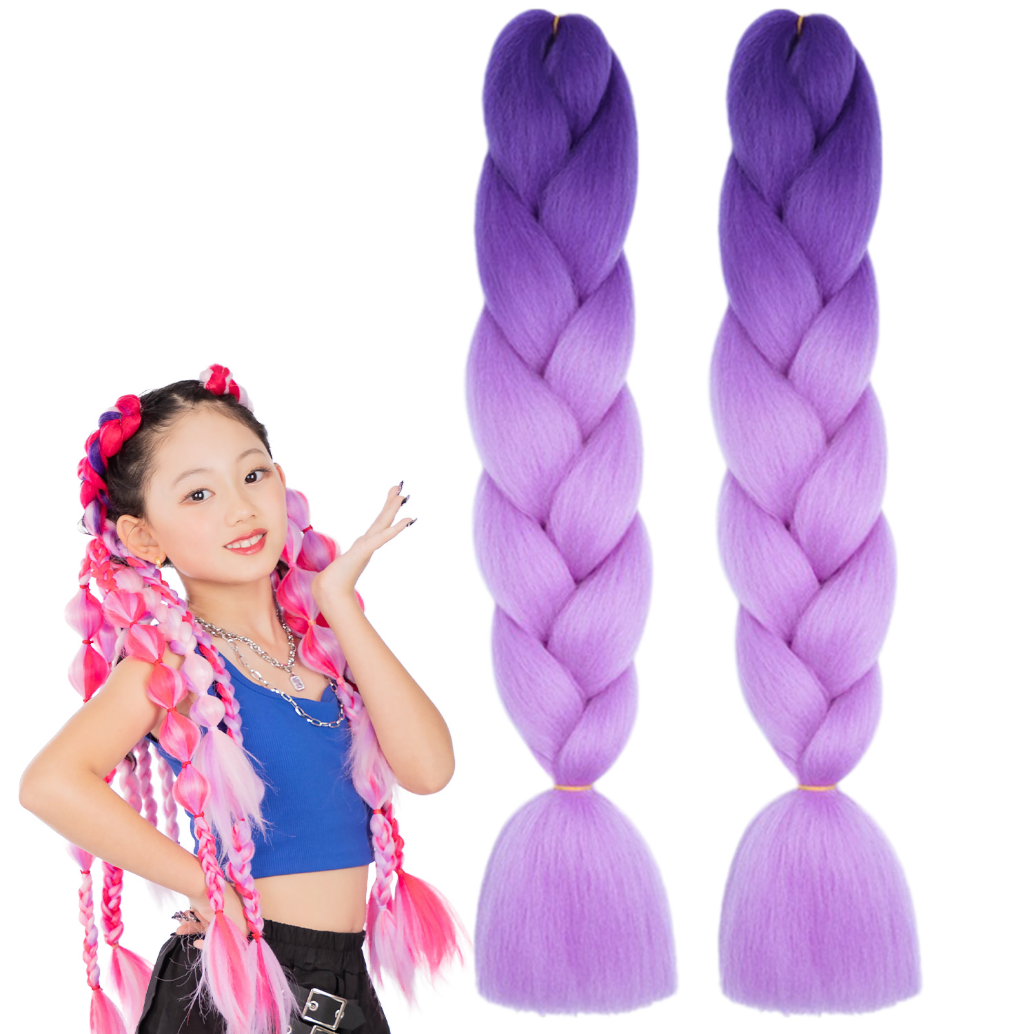 2本で980円☆ブレイズ 毛束 2本セット ウィッグ専門店のブレイズ毛束