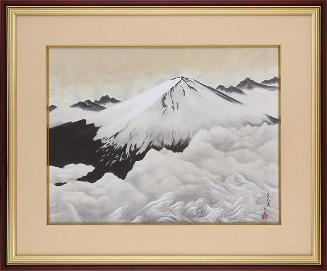 横山大観 正気放光 複製画 巧藝画 10号 額 掛軸 大塚巧藝社 : クラウド