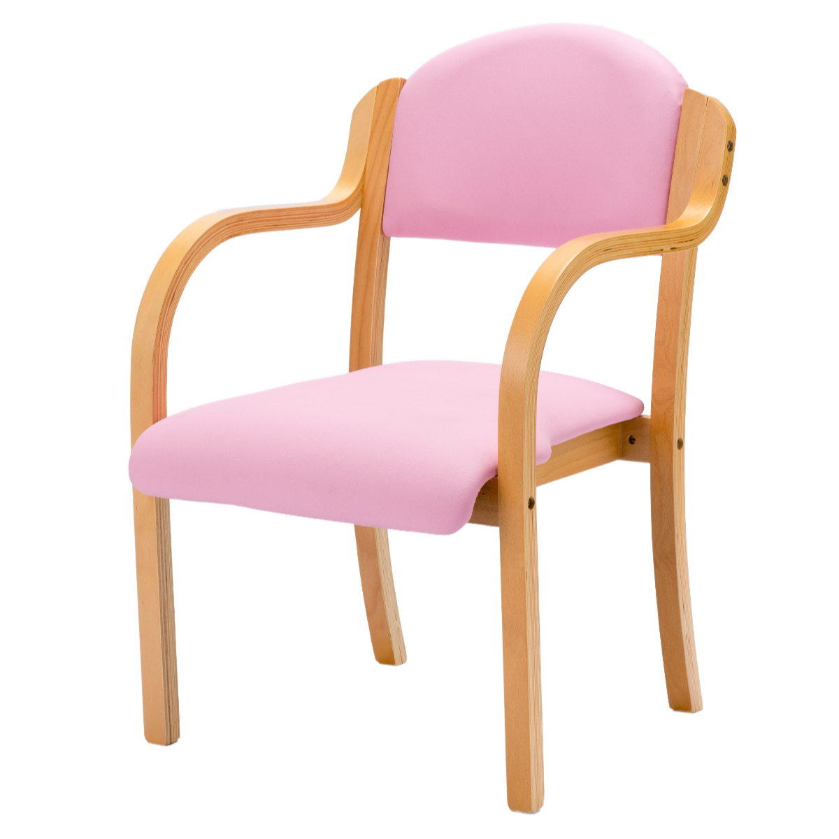 多目的チェア 同色2脚セット 座面高43cm 肘掛け 木製 完成品 （ 法人