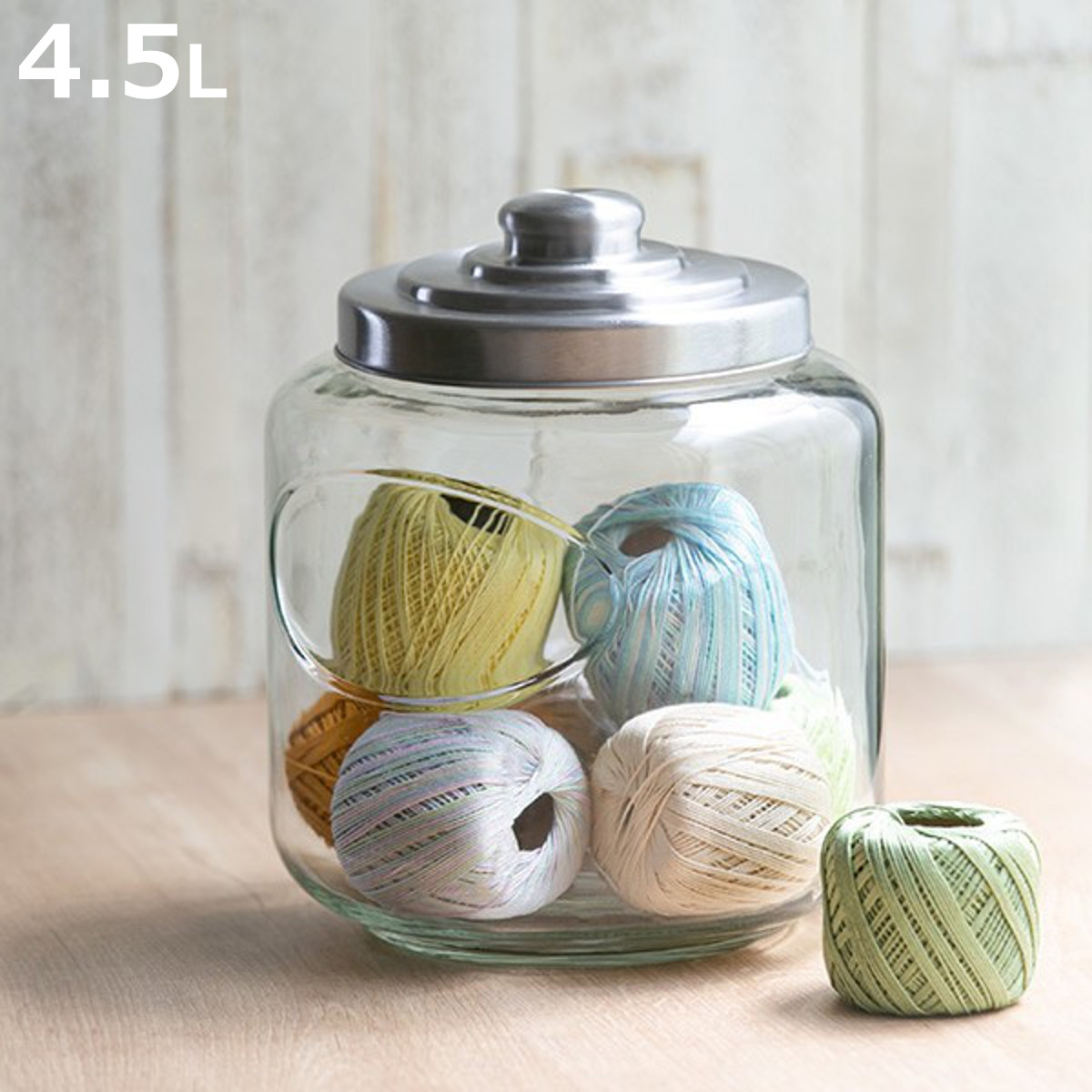 保存容器 4.5L クッキージャー ガラス ワイド （ キャニスター ガラス