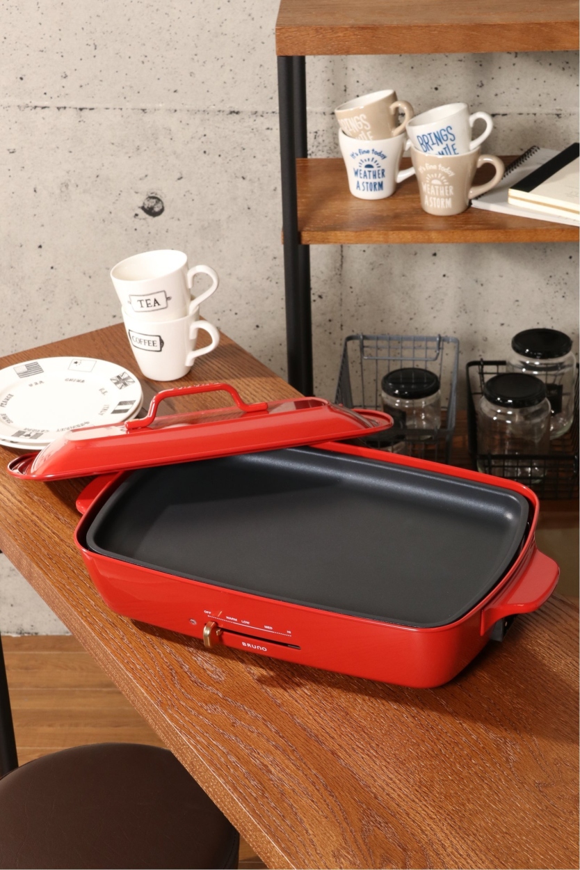 BRUNO（ブルーノ） ホットプレート グランデサイズ レッド 他 ホワイト