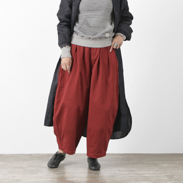 HARVESTY（ハーベスティ） コットンチノ サーカスパンツ / メンズ