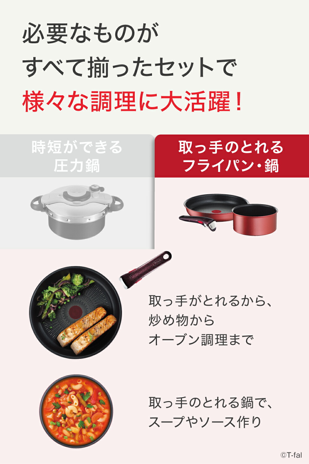 T-fal（ティファール） オール・イン・ワン セット P4704233 4点セット