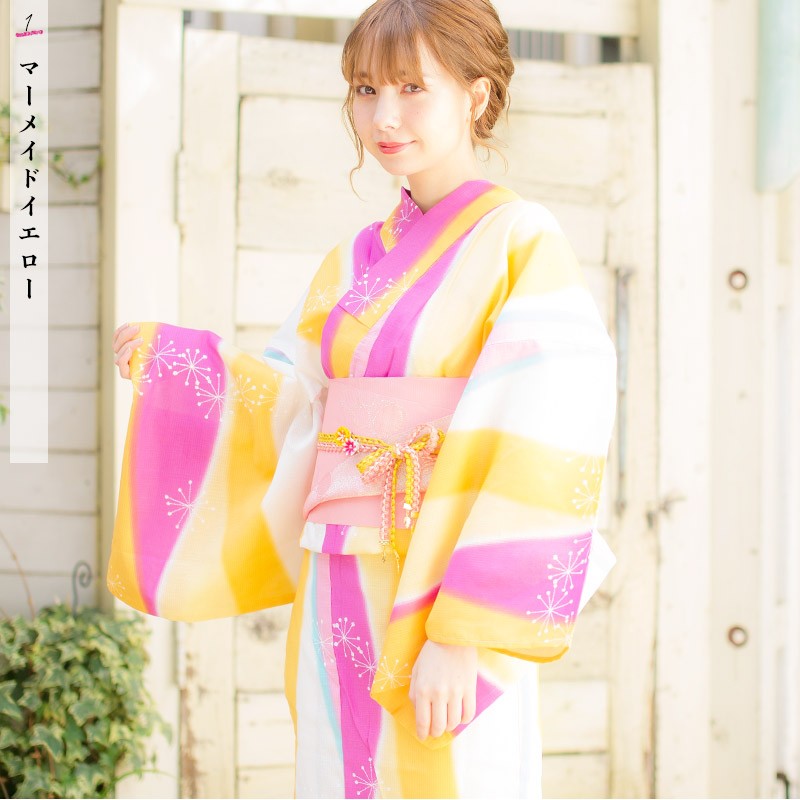 浴衣 セット レディース 大人 高級5点セット（ゆかた つくり帯 下駄