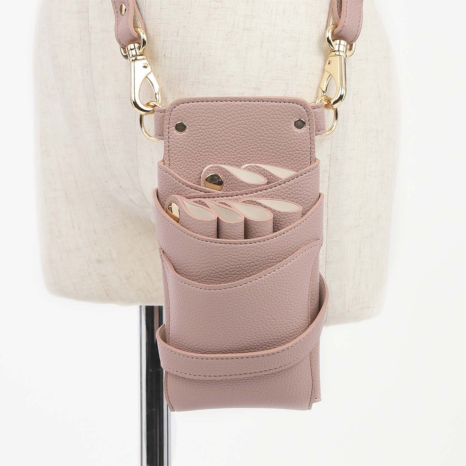 DEEDS シザーケース 美容師 シエーナ no.389 ピンク（シボ加工） 4〜6