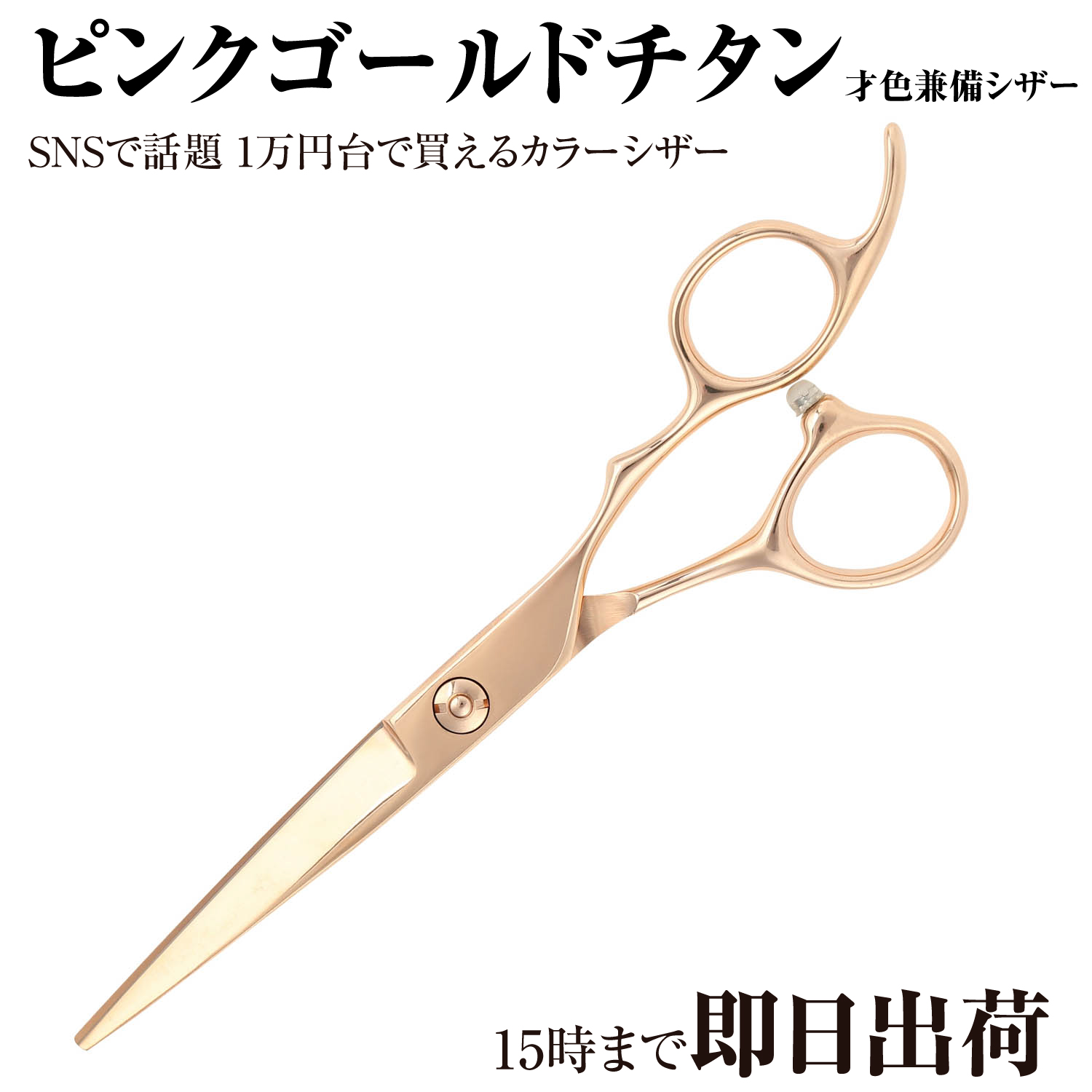 DEEDS プロ用 美容師 GTZ ピンクゴールドチタン シザー 6.0インチ 理容