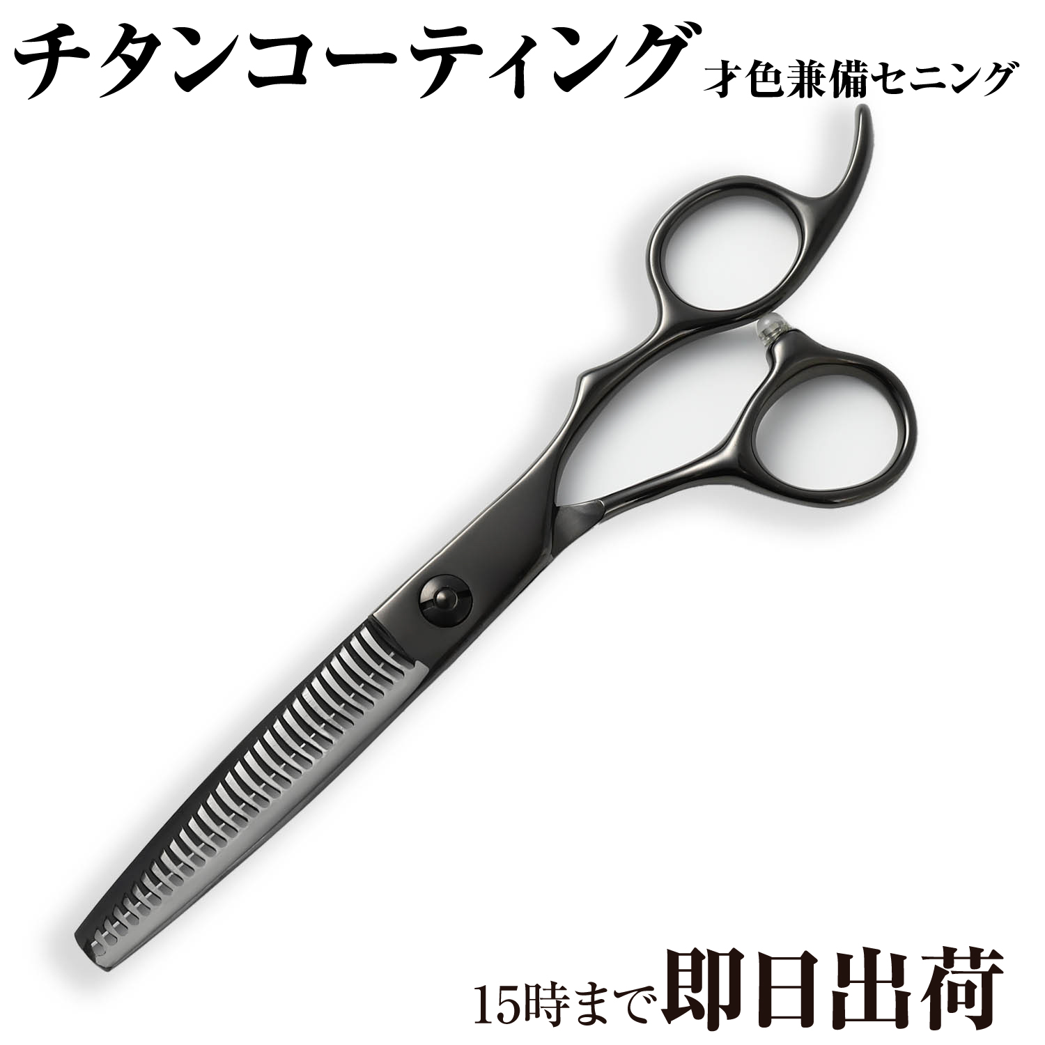 DEEDS プロ用 美容師 GTZ ブラックチタン セニング 6.0インチ スキ率25