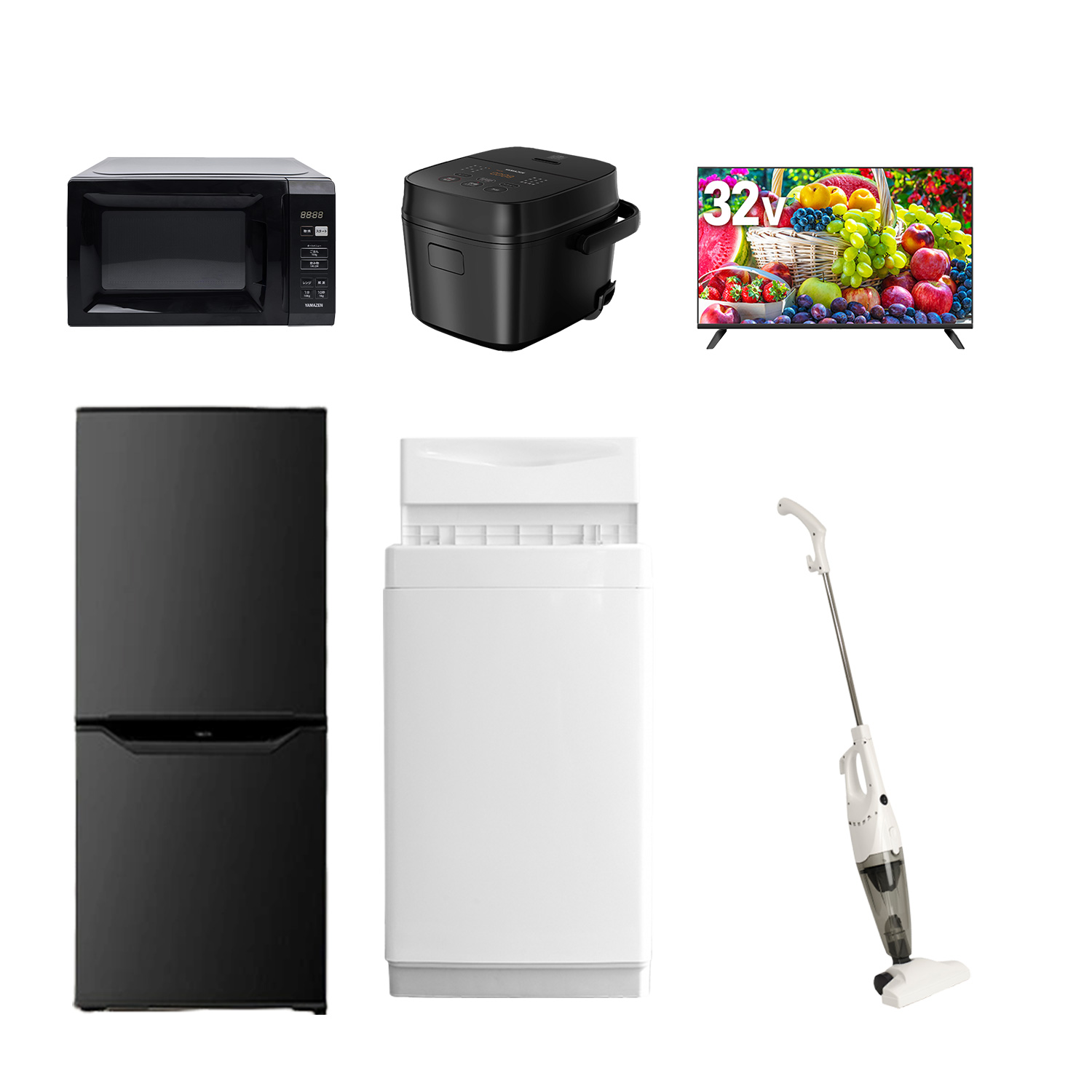 山善（YAMAZEN） 家電セット 一人暮らし 6点セット 冷蔵庫 106L 洗濯機