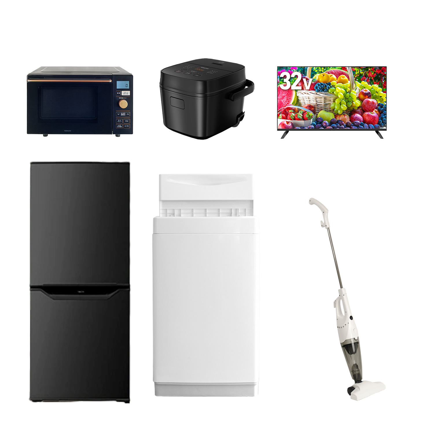 山善（YAMAZEN） 家電セット 一人暮らし 6点セット 冷蔵庫 106L 洗濯機