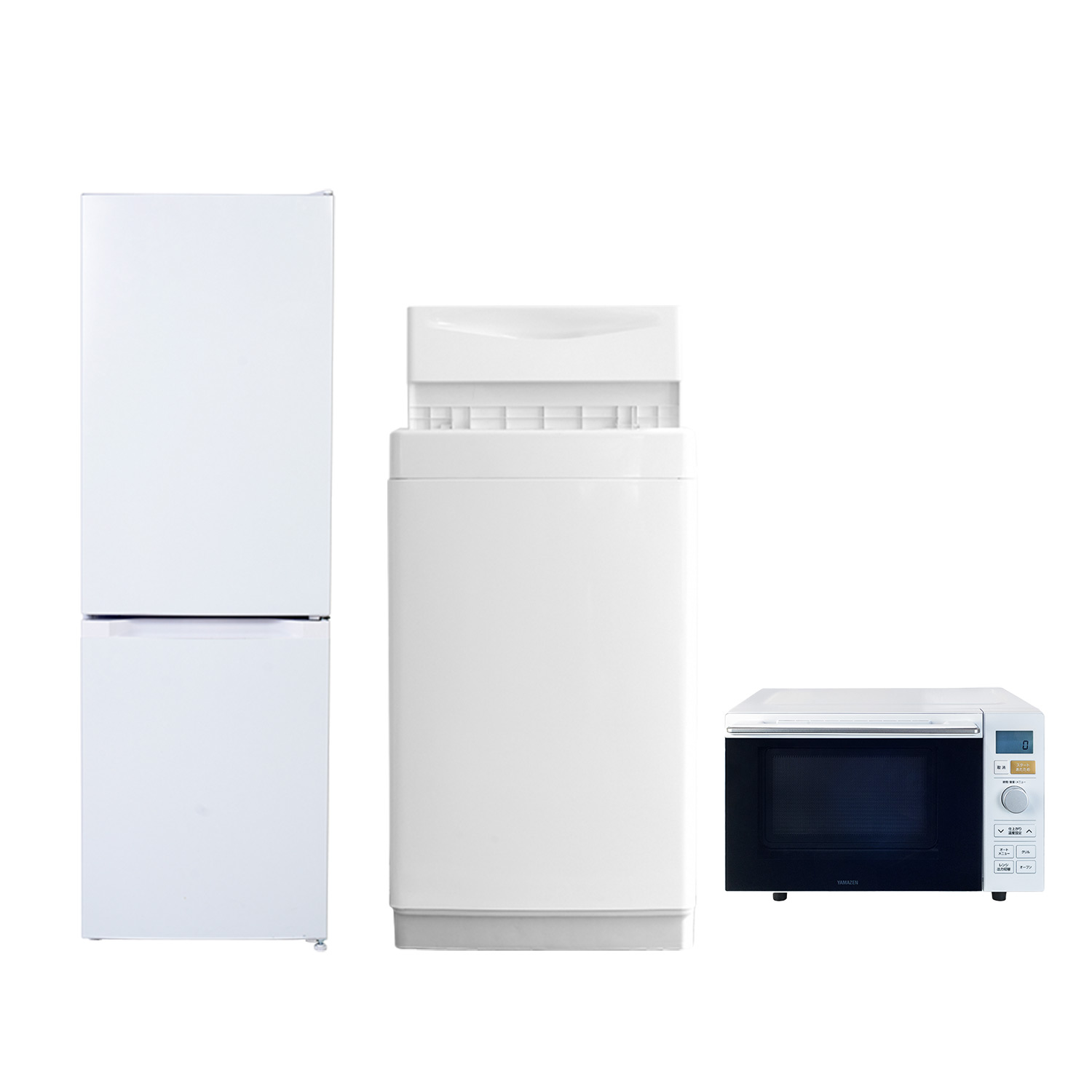 592 冷蔵庫 洗濯機 オーブンレンジ セット 小型 一人暮らし ホワイト
