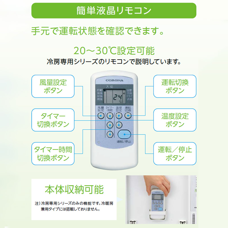 ReLaLa ウインドエアコン コロナ 2025年モデル リララ冷房専用シリーズ