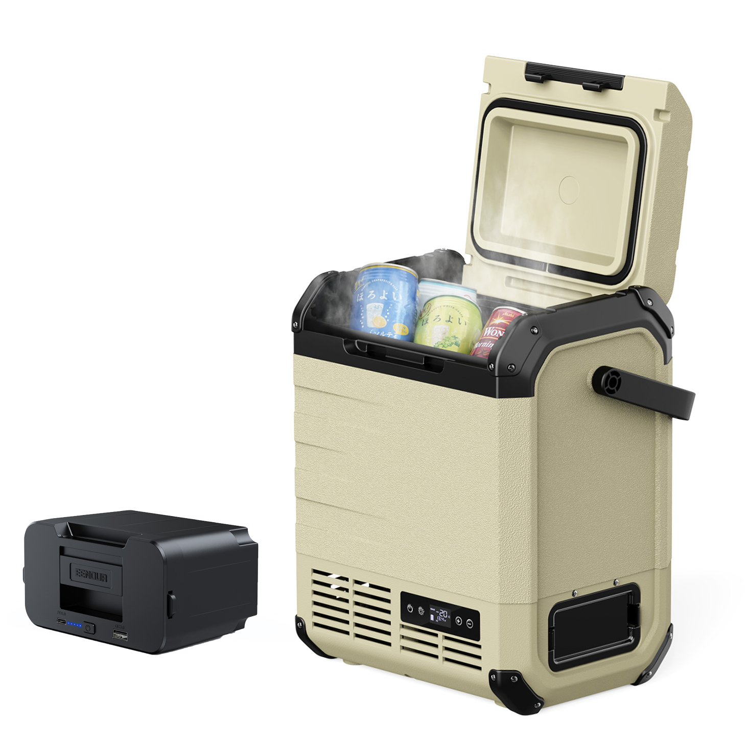 ポータブル冷蔵庫（色：ベージュ系）｜冷蔵庫、冷凍庫｜キッチン家電