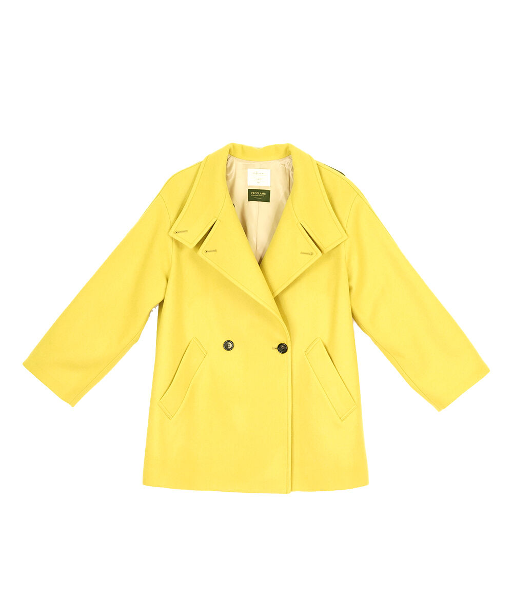 Cafune（カフネ） スタンドカラー ハーフコート ピーコート レディース