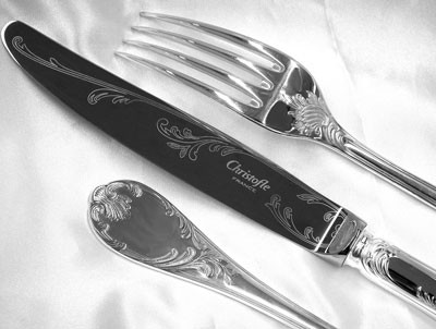 クリストフル スターリングシルバー マルリー 1438 サービングフォーク