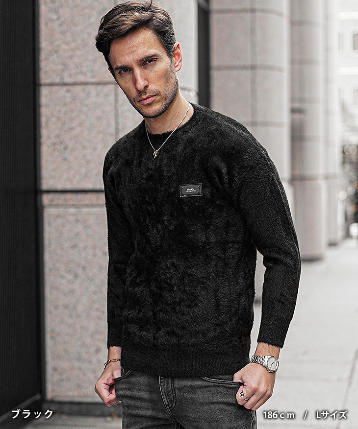 BLACK by VANQUISH（ブラックバイバンキッシュ） クルーネック ニット