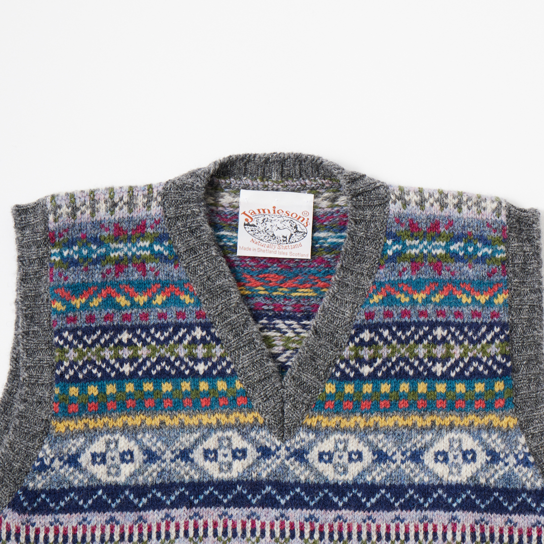 Jamieson's of Shetland JAMIESON'S ジャミーソンズ フェアアイル柄 V