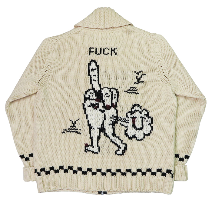 WEIRDO（ウィアード） シェットランド ウール カウチン セーター FUCK