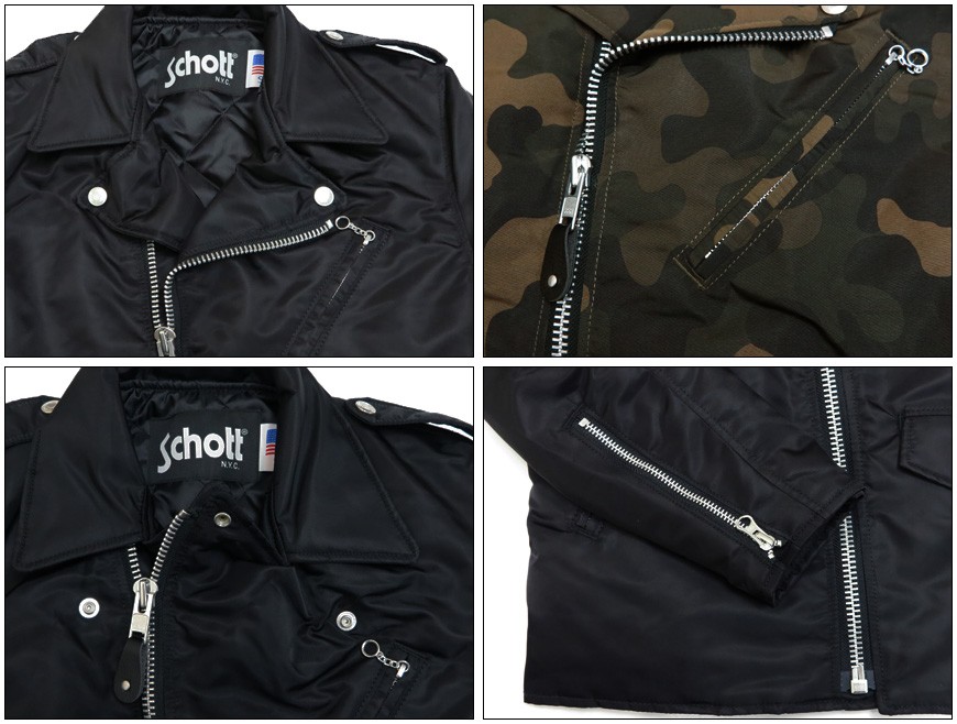 Schott N.Y.C（ショット） Schott ナイロンライダースジャケット