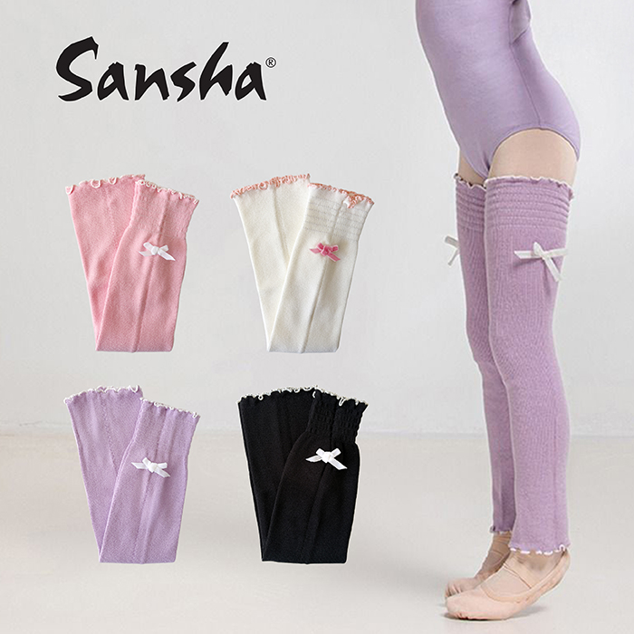 Sansha（サンシャ） バレエ 67BC2293A リボン フレア レッグウォーマー