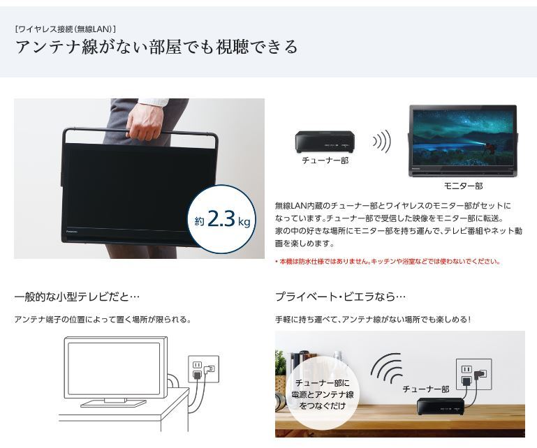 Panasonic（パナソニック） ポータブルテレビ 19v型 VIERA